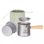 TOMSHOO titaanist teekruus tees&otilde;elaga Outdoor Camping titaanist teekruus puidust k&uuml;ljek&auml;epidemega h&otilde;be