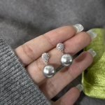 ANENJERY Ni&scaron;&scaron;ihalli imitatsiooniga p&auml;rlitega pedant-r&otilde;ngask&otilde;rvar&otilde;ngas naistele Prantsuse Entry Lux Tsirkoon Temperamendiga k&otilde;rvar&otilde;ngad Kihlus Romantiline Ehted Aksessuaar valge