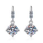 925 sterlingh&otilde;bedast k&otilde;rvar&otilde;ngad 100% GRA moissanite teemantide v&auml;&auml;riskivist pulmakihvatusega rippuvad k&otilde;rvar&otilde;ngad, peened ehted