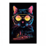 Iidne maastik Kuu &Ouml;&ouml; S&uuml;rrealism Kunst L&otilde;uend Maali Sein Pop Plakat ja Prindid Fantaasiav&auml;rav Moodne elutuba Magamistuba Kodu Pildid Sisustus 20x30cm no frame kuristik