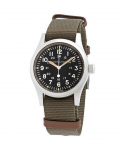 Hamilton Khaki Field roheline nailonrihm must numbrilauaga mehaaniline H69439931 meeste k&auml;ekell