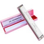 24 auguga suupill C Mouth Ogan puupuhkpill k&otilde;va &uuml;mbrisega algajatele ja professionaalidele roosa