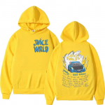 R&auml;ppar Juice Wrld Fashion Hoodie Naiste Hip Hop Casual S&uuml;gis/Talvine kampsunid Unisex Punk Gooti Pullover Pusad T&auml;navar&otilde;ivad S kollane