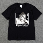 Tokyo Revengers Anime T-s&auml;rk Meeste vabaaja Harajuku Tee Suvised unisex riided 90ndate hiphopi t&auml;navar&otilde;ivaste topid Asian size-2XL must