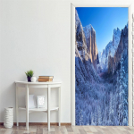 Maastikuga uksekleebised 3D Eemaldatavad Vinilos Para Puertas Kleepuv tapeet Kunstseinamaalingud uste jaoks Biblioteek Kaasaegne kodukaunistus 77X200cm(cut 2Pcs)