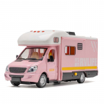 1/32 Scale Camper RV Haagissuvila m&auml;nguasjad, metallist vabaajas&otilde;idukid, metallist teeseldud, m&auml;ngu, t&otilde;mmake tagasi mudel autouksed ja varikatus, avatud valgusheli poistele t&uuml;drukule 1/32-Size:21.5*9.5*7.5cm
