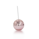 Disco Ball Cup koos Straw &ouml;&ouml;klubi peoga veiniklaasiga joogid, &otilde;llekokteilitopsid poissmehe s&uuml;nnip&auml;evaks rannabasseini kaunistamiseks