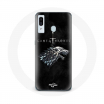 Coque pour Samsung Galaxy A30 Game of Thrones Saison 8 Le Tr&ocirc;ne de Fer La maison Stark Logo L'hiver arrive