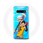 Coque pour Samsung Galaxy S10 One Piece Manga Trafalgar Law ep&eacute;e