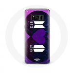 Coque pour Samsung Galaxy S8 Plus Bangtan Sonyeondan Logo BTS Et Logo ARMY I Purple You