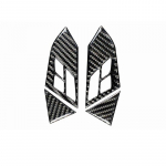 2tk s&uuml;sinikkiust auto rooliratta nupud kattekleebised kaunistus auto salongi tarvikud BMW E60 5. seeria 2004-10 jaoks 2pcs