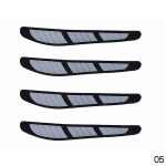 4Pcs Car Door Edges Rearview Mirror Guard Strip Protector Anti-collision waterproof Car Stickers Car Accessories Exterior hall v&auml;rv