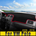 Auto armatuurlaua kate V&auml;ltige kerget padja UV-vastast vaipamatti Volkswagen VW Polo 6R 6C 2009 2010 2011 2012 2013 2014 2015 2016 jaoks A Black Side