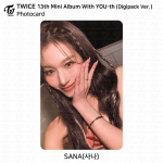 KAKS KORDA 13. minialbum teie noorte fotokaardiga plakatifilmi kleebis Sana KPOP K-POP Photocard - Digipack ver.
