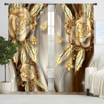 2tk kristalltuulekellad paksendatud harjatud kardin Kodukaunistused Varrastega taskukardinad elutuppa Magamistuba K&ouml;&ouml;k Vannituba Kodu W50xH130(CM)x2PCS-Rod pocket