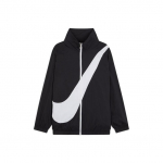 Nike Sportswear Naiste Swoosh Kootud Jakk Must/Valge Meeste Streetwear BV3685-011 M