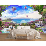 Kaunis juga tapeet Aed 3D seinamaaling Magamistuba elutuba Seinamaaling Kodu kaunistus 200 cm(W) x 140 cm(H) blue