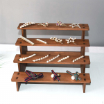 Puidust t&ouml;&ouml;laual t&ouml;&ouml;tav 4-astmeline tassikoogi trepiastmeline serveerimine 40x24x19cm