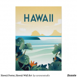 Riik Tinam&auml;rk Maastik Vintage Hawaii MIAMI oulu Dekoratsioon Sein Art Decor Maalimine Kodukaunistus Baari l&otilde;uend Kvaliteetplakat 21cm&times;30cm NoFrame
