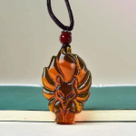 K&auml;sitsi nikerdatud &uuml;heksa sabaga rebase ripats kaelakee Hiina amulett, pikk n&ouml;&ouml;rist rebase kaelakee naiste meeste &otilde;nnelik ehe kingitus kohv