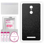apgo Protective Skin Sticker for the back compatible with Xiaomi Redmi Note 3 Note 3 Pro, Wrap Film, Foil, Vinyl - Pattern Black Honeycomb