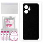 apgo Protective Skin Sticker for the back compatible with Realme 10 5G, Wrap Film, Foil, Vinyl - Pattern Matte Black