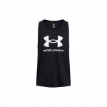 Under Armour Sportstyle Logo Prindiga Varrukateta Kapuutsiga Vest Meeste Topid Must 1382883-001 L