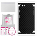 apgo Protective Skin Sticker for the back+sides compatible with Apple iPhone 6s, Full Wrap Film, Foil, Vinyl - Pattern Carbon Black
