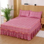 Korean version non slip single piece bed skirt bedspread non pilling non shrinking fitted sheet mattress protective cover 120x200bed skirt 1