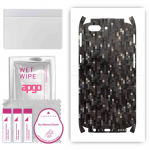 apgo Protective Skin Sticker for the back+sides compatible with OnePlus 5, Full Wrap Film, Foil, Vinyl - Pattern Carbon Black Pixel