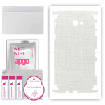 apgo Protective Skin Sticker for the back+sides compatible with Samsung Galaxy J5 Prime, Full Wrap Film, Foil, Vinyl - Pattern White Fabric
