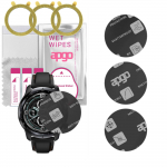 3x apgo MATTE Hybrid protective glass compatible with Mobvoi TicWatch Pro 3 LTE, flexible nano glass, great replacement for tempered glass, scratch-re