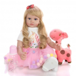 Uus disain KEIUMI Elegant Reborn Baby Girl Nukud 24'' 60 cm Printsess Pehme Vin&uuml;&uuml;l Baby Reborn Pika kullaga lokkis j&otilde;ulukingid 60 cm