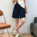 WTEMPO Suured vintage spordip&uuml;ksid naiste suvised k&otilde;rge v&ouml;&ouml;kohaga vabaaja Capris StreetWear Korea vabad laiad p&uuml;ksid Y2k l&uuml;hikesed p&uuml;ksid M must