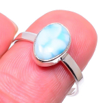 Natural Republic Larimar v&auml;&auml;riskivi 925 sterlingh&otilde;be ehted s&otilde;rmus suurus 7.5 c8f01
