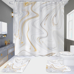 4 tk Marble seeria du&scaron;ikardinate komplektid vannitoa jaoks libisemiskindlad vannitoavaibad kaas WC kate vannimatt 4pcs
