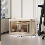 Kokkupandavad l&auml;bipaistvad plastikust kapid, mille paigaldamist pole vaja Lihtne mitmeotstarbeline r&otilde;ivakast logo ja v&auml;rviga 40cm-One layer valge