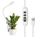 Kasvav valgusti 11W t&auml;isspektri LED-taimekasvatusvalgustid taimeriga 3/9/12H Kasvulamp siseruumides kasutatavatele taimedele Reguleeritav painduva kaelaga f&uuml;tolamp USB