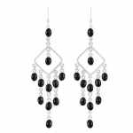 925 Sterling h&otilde;bedane must oon&uuml;ksist kalliskivist k&otilde;rvar&otilde;ngas, k&auml;sitsi valmistatud k&otilde;rvar&otilde;ngas, disainitud k&otilde;rvar&otilde;ngas, rippuv k&otilde;rvar&otilde;ngas, naiste k&otilde;rvar&otilde;ngas