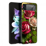 Ilus punaste roosi lillede &uuml;mbris Samsung Z Flip 3 4 5 kokkupandava mobiilse kestaga Samsung Z Flip3 Flip4 Flip5 arvuti k&otilde;vakaanega Samsung Z Flip 4
