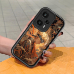 Pehme silikoonist ruudukujulise redeliga printimismustriga telefoni korpus, t&auml;iskaanega kaamera p&otilde;rutuskindel kaitse kummist &uuml;mbris Xiaomi Redmi jaoks Redmi Note 13R 5G pruun