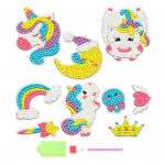 DIY printsessi teemantmaali kleebis Hariv stressi leevendav selge mustriga vanema ja lapse teemantkunsti mosaiikkleebised helesinine v&auml;rv