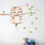 Multikas armas kass looma PVC seinakleebised Kodu lastetoa kleebis DIY Decor