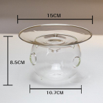 Kuivj&auml;&auml; klaasist kandik 3 auguga Loomingulised k&ouml;&ouml;gilauan&otilde;ud Toiduvalmistamine &Otilde;&otilde;nesn&otilde;ud Kunstlikud toidun&otilde;ud Taldrikud Puuviljasalatikauss Small