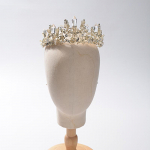 Crystal Crown Peen k&auml;sitsi valmistatud helmestega tiaraga pruudi pulmakleidi aksessuaarid