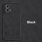 Lambanahast PU-nahast matt &uuml;mbris Motorola Moto G85 G84 G34 G24 G14 G54 p&otilde;rutuskindel silikoonist pehme raami tagakaas Moto G85