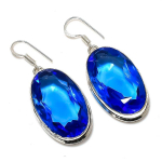 Tanzanite Quartz Gemstone 925 Sterling Silver Gift Jewelry Earring 2.05 p8c16