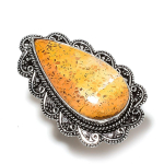 Fossil Coral Gemstone Handmade 925 Sterling Silver Jewelry Ring Size 6.5 h7t50