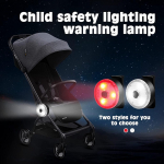 Vankrivalgustite komplekt, mis sisaldab 4 LED-i vankrivalgustit koos 3 valgusefektiga Vankri lisatarvikud LED-helkurid vankritele USB laetav veekindel vilkuv valgusti 22x18x4cm