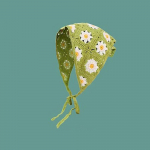 Kootud kolmnurkne peapael Moodne k&auml;sitsi valmistatud heegeldatud lilleline pear&auml;tik Prantsuse pastoraalses stiilis peav&otilde;ru k&auml;ter&auml;tik t&uuml;drukud A